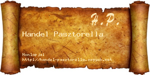Handel Pasztorella névjegykártya